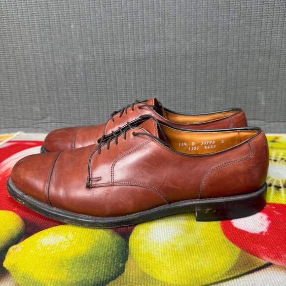 Allen Edmonds Fairgate Mens 11.5D Brown Leather Oxford Dress Shoes - Picture 2 of 9